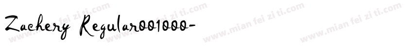 Zachery Regular001000字体转换
